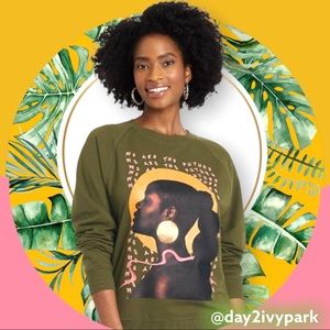 Target’s Black History Month Light Weight Sweatshirt | SZ: XL | CLR: OLIVE GREEN